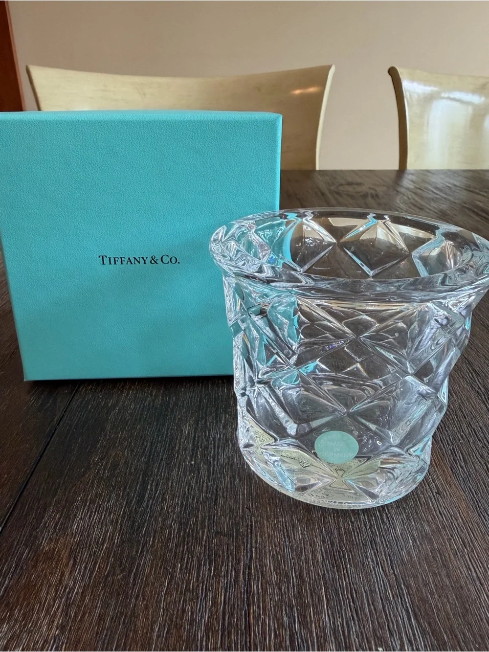 Tiffany & Co. Cut crystal votive holder